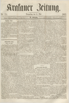 Krakauer Zeitung.Jg.7, Nr. 114 (21 Mai 1863)