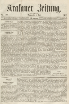 Krakauer Zeitung.Jg.7, Nr. 122 (1 Juni 1863)