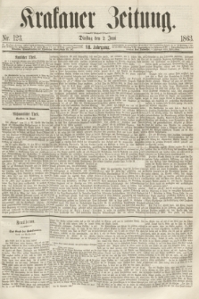Krakauer Zeitung.Jg.7, Nr. 123 (2 Juni 1863)