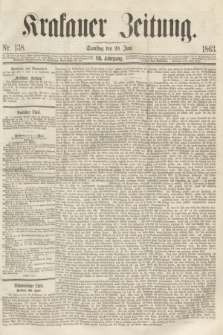 Krakauer Zeitung.Jg.7, Nr. 138 (20 Juni 1863)