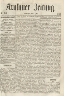 Krakauer Zeitung.Jg.7, Nr. 153 (9 Juli 1863)