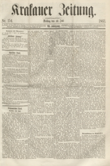 Krakauer Zeitung.Jg.7, Nr. 154 (10 Juli 1863)