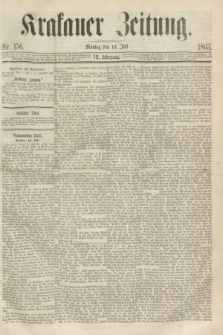 Krakauer Zeitung.Jg.7, Nr. 156 (13 Juli 1863)