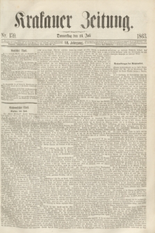 Krakauer Zeitung.Jg.7, Nr. 159 (16 Juli 1863)