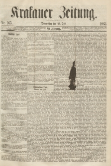 Krakauer Zeitung.Jg.7, Nr. 165 (23 Juli 1863)