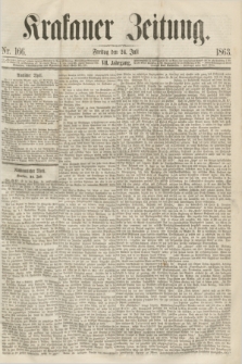 Krakauer Zeitung.Jg.7, Nr. 166 (24 Juli 1863)