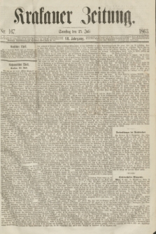 Krakauer Zeitung.Jg.7, Nr. 167 (25 Juli 1863)