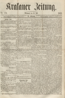 Krakauer Zeitung.Jg.7, Nr. 170 (29 Juli 1863)