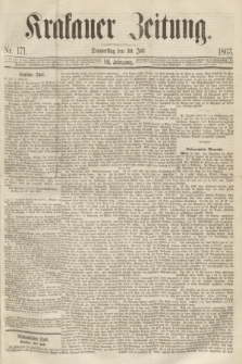 Krakauer Zeitung.Jg.7, Nr. 171 (30 Juli 1863)