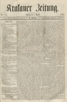 Krakauer Zeitung.Jg.7, Nr. 174 (3 August 1863) + dod.