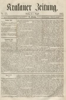 Krakauer Zeitung.Jg.7, Nr. 175 (4 August 1863) + dod.