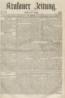 Krakauer Zeitung.Jg.7, Nr. 179 (8 August 1863)