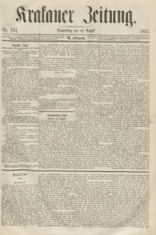 Krakauer Zeitung.Jg.7, Nr. 183 (13 August 1863)