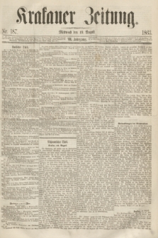 Krakauer Zeitung.Jg.7, Nr. 187 (19 August 1863)