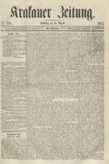 Krakauer Zeitung.Jg.7, Nr. 196 (29 August 1863)