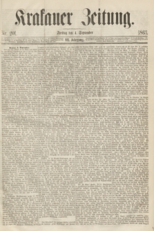 Krakauer Zeitung.Jg.7, Nr. 201 (4 September 1863)
