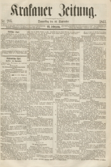 Krakauer Zeitung.Jg.7, Nr. 205 (10 September 1863)