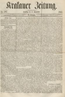 Krakauer Zeitung.Jg.7, Nr. 207 (12 September 1863)