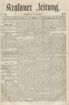 Krakauer Zeitung.Jg.7, Nr. 210 (16 September 1863)