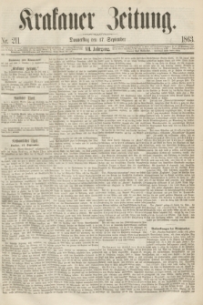 Krakauer Zeitung.Jg.7, Nr. 211 (17 September 1863)