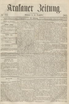 Krakauer Zeitung.Jg.7, Nr. 222 (30 September 1863) + dod.