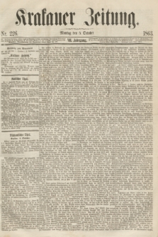 Krakauer Zeitung.Jg.7, Nr. 226 (5 October 1863)