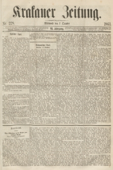 Krakauer Zeitung.Jg.7, Nr. 228 (7 October 1863)