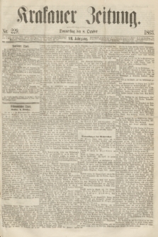 Krakauer Zeitung.Jg.7, Nr. 229 (8 October 1863)
