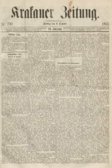 Krakauer Zeitung.Jg.7, Nr. 230 (9 October 1863)