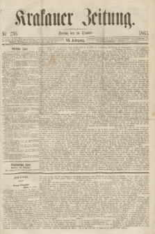 Krakauer Zeitung.Jg.7, Nr. 236 (16 October 1863)
