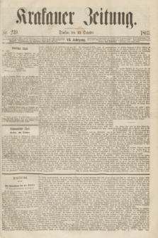 Krakauer Zeitung.Jg.7, Nr. 239 (20 October 1863) + dod.