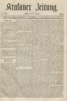 Krakauer Zeitung.Jg.7, Nr. 245 (27 October 1863)