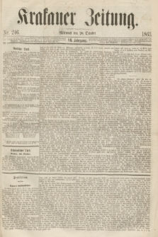 Krakauer Zeitung.Jg.7, Nr. 246 (28 October 1863)