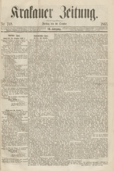 Krakauer Zeitung.Jg.7, Nr. 248 (30 October 1863)