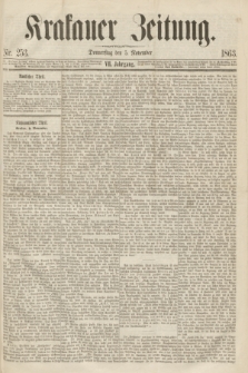 Krakauer Zeitung.Jg.7, Nr. 253 (5 November 1863)