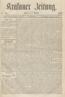 Krakauer Zeitung.Jg.7, Nr. 256 (9 November 1863)