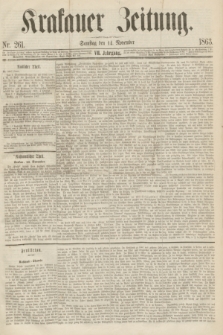 Krakauer Zeitung.Jg.7, Nr. 261 (14 November 1863)