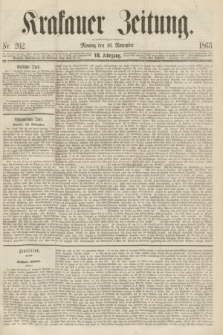 Krakauer Zeitung.Jg.7, Nr. 262 (16 November 1863)