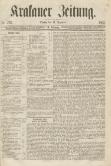 Krakauer Zeitung.Jg.7, Nr. 263 (17 November 1863)
