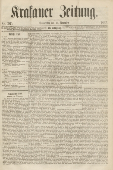 Krakauer Zeitung.Jg.7, Nr. 265 (19 November 1863)