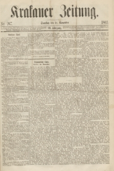 Krakauer Zeitung.Jg.7, Nr. 267 (21 November 1863)