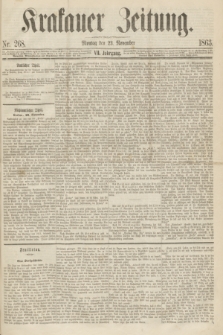 Krakauer Zeitung.Jg.7, Nr. 268 (23 November 1863)