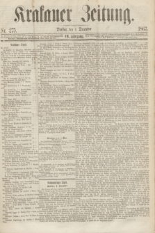 Krakauer Zeitung.Jg.7, Nr. 275 (1 December 1863)