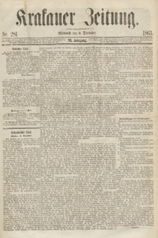Krakauer Zeitung.Jg.7, Nr. 281 (9 December 1863)