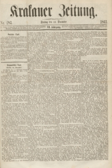 Krakauer Zeitung.Jg.7, Nr. 283 (11 December 1863)