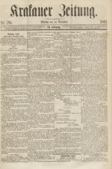 Krakauer Zeitung.Jg.7, Nr. 285 (14 December 1863)