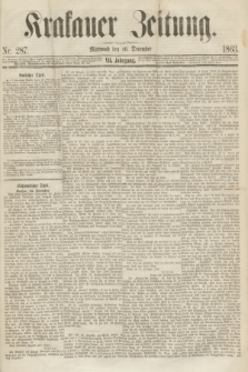 Krakauer Zeitung.Jg.7, Nr. 287 (16 December 1863)