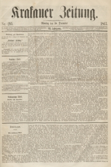 Krakauer Zeitung.Jg.7, Nr. 295 (28 December 1863)