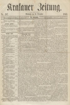 Krakauer Zeitung.Jg.7, Nr. 297 (30 December 1863)
