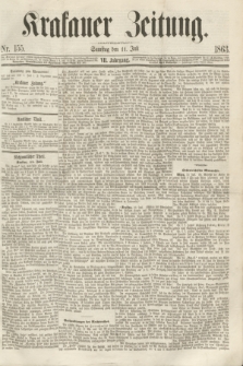 Krakauer Zeitung.Jg.7, Nr. 155 (11 Juli 1863)